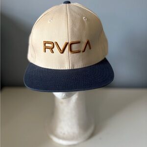 RVCA Beige and Navy Cap